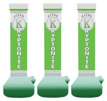 Load image into Gallery viewer, KLEAR Kryptonite Bong Cleaner 270 Triple Pack Boong cleaning solution Kryptonite green slim coat relax renise best 710 dab cleaner.  The best 420 formula on clean bongs and dab rigs
