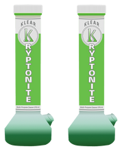 Load image into Gallery viewer, KLEAR Kryptonite Bong Cleaner 270 Twin Pack bong cleaning solution green slim coat relax rinse your 420 bong and 710 dab bong cleaner.  Krypto-Caps
